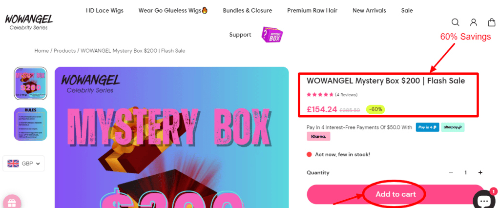 60% Off WOWANGEL Mystery Box Flash Sale.